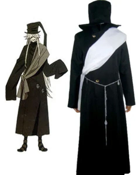 Элементы могут быть адаптированы Аниме Kuroshitsuji Black Butler Косплэй мужские и женские Хэллоуин Cos похоронного Косплэй костюм S-3XL