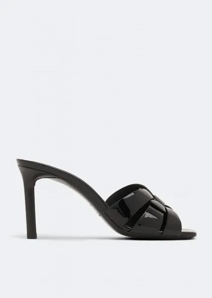 Мюли SAINT LAURENT Tribute mules, черный