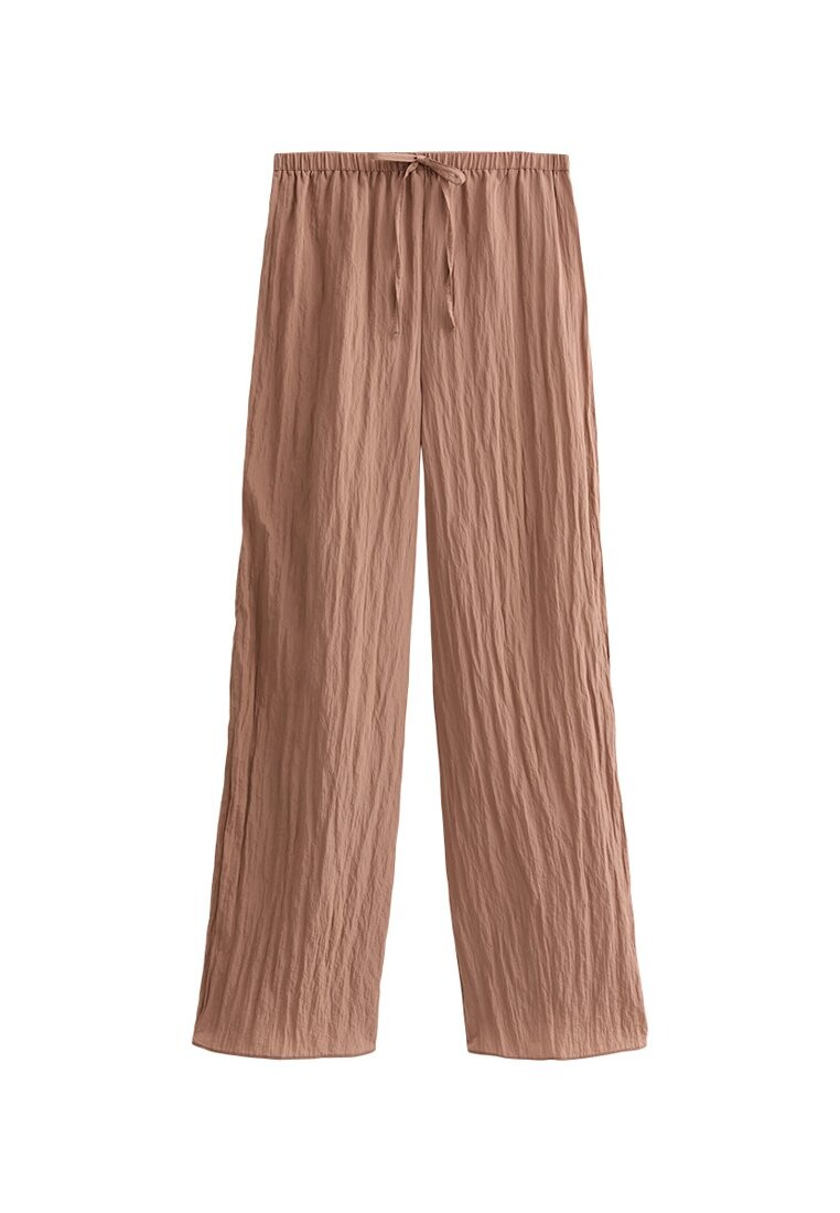 Тканевые брюки CRINKLE TEXTURE WIDE LEG New Look, бежевый