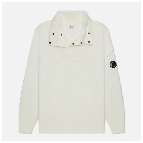 Мужская толстовка C.P. Company Diagonal Raised Fleece Stand Up Collar Neck белый , Размер XXL