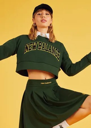 Зеленый свитшот в университетском стиле New Balance - эксклюзивно для ASOS