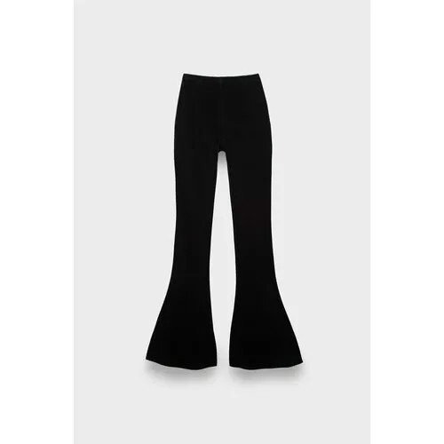Легинсы Andrea Ya'aqov velvet flared leggings, размер 42, чёрный
