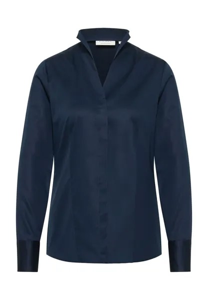 Атласная рубашка REGULAR FIT ETERNA, темно-синий