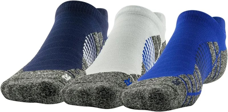Носки-невидимки Elevated + Performance, 3 пары Under Armour, цвет Royal/Halo Gray/Matte Silver