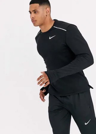 Черный лонгслив Nike Running Therma Sphere