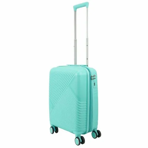 Умный чемодан Impreza Light Light, 45 л, размер S+, бирюзовый, голубой