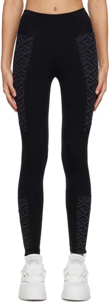 Черные леггинсы 'La Greca' Versace Underwear