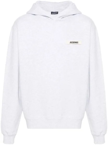 Jacquemus худи Le Gros Grain с вышитым логотипом, серый