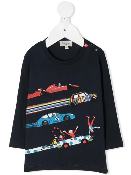 Paul Smith Junior футболка с длинными рукавами и графичным принтом