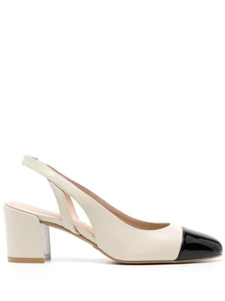 Stuart Weitzman туфли Sleek 60 с ремешком на пятке, нейтральный цвет