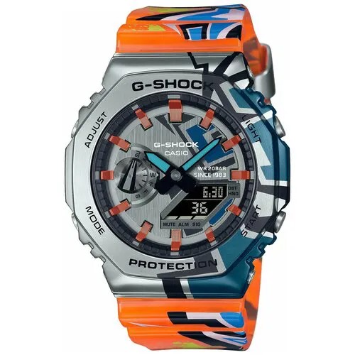 Наручные часы CASIO G-Shock GM-2100SS-1A, оранжевый, серый