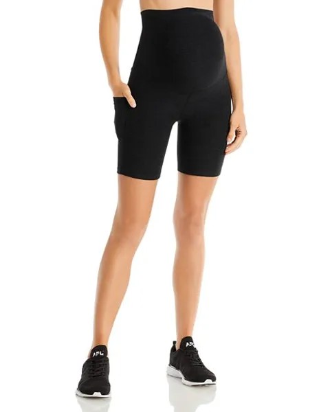 Велосипедные шорты для беременных с карманами Team Beyond Yoga, цвет Black