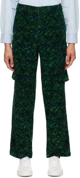 Зеленые брюки карго с цветочным принтом Twilight Paul Smith