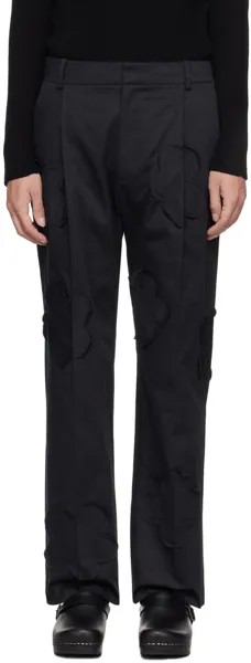 Черные брюки с цветочным принтом Forma