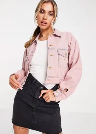 Короткая куртка розового цвета Tommy Jeans-Розовый цвет