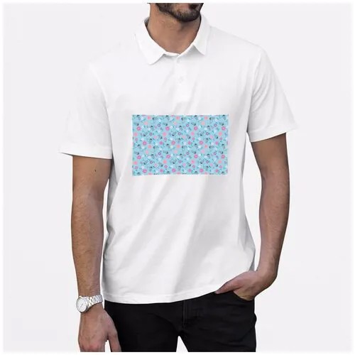 Рубашка- поло CoolPodarok Цветочки