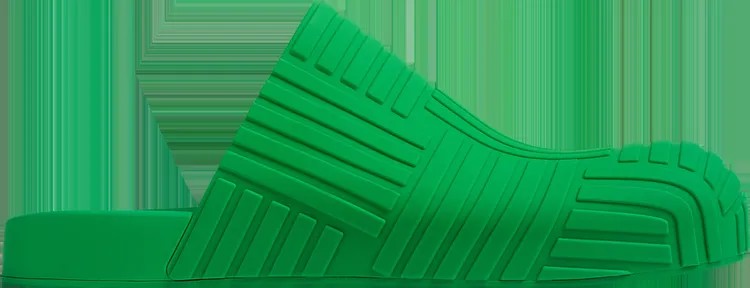 Сандалии Bottega Veneta Rubber Clog Slide Parakeet, зеленый