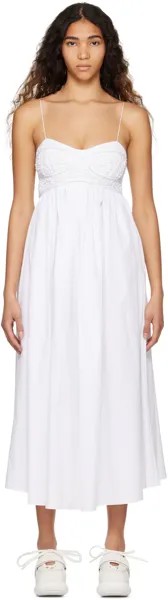 Белое платье-миди из вереска Cecilie Bahnsen
