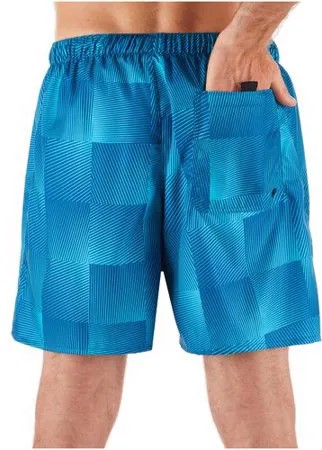 Пляжные шорты укороченные мужские BBS 100 голубые, размер: XL, цвет: Синий OLAIAN Х Декатлон