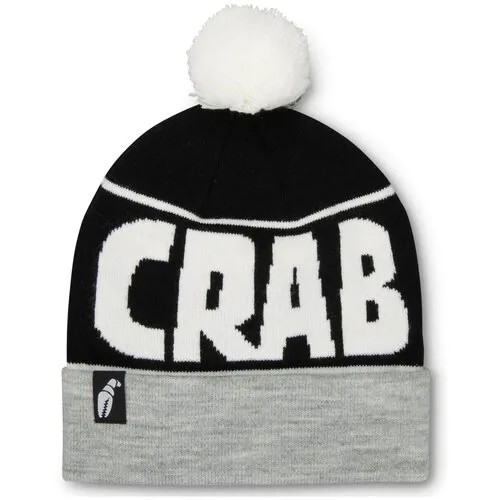 Шапка бини CRAB GRAB, размер one size, серый, черный