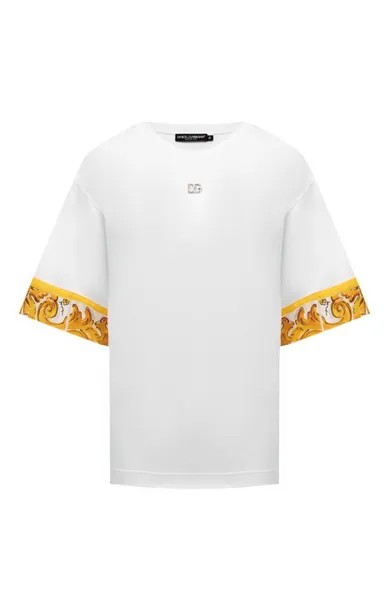 Футболка из хлопка и шелка Dolce & Gabbana