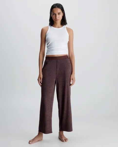 Женские мягкие махровые спортивные брюки для отдыха Calvin Klein, коричневый