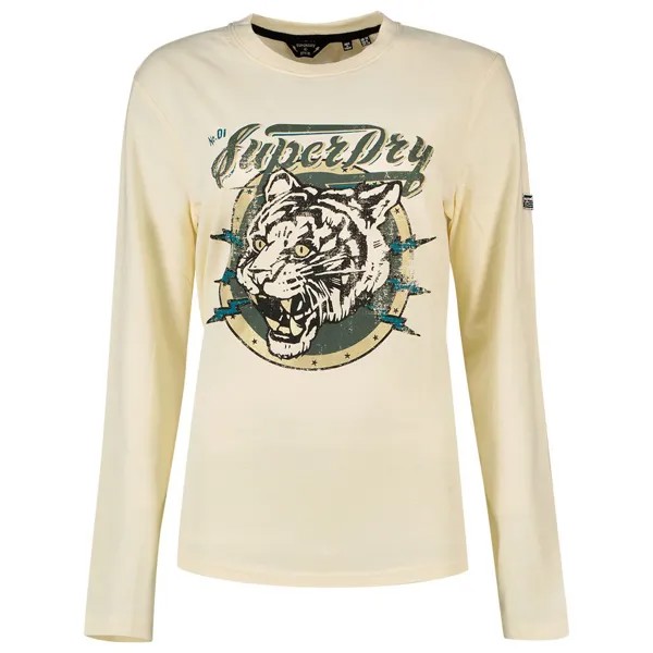 Лонгслив Superdry Vintage Boho Graphic, желтый