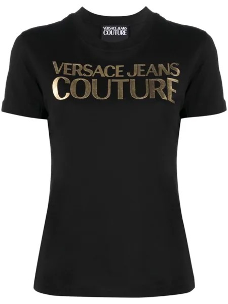 Футболка с логотипом Versace Jeans Couture, черный