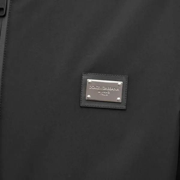 Dolce & Gabbana Жилет из технического нейлона с капюшоном, черный