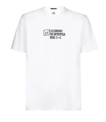 Cp Company The Metropolis Series Graphic Reverse White T-shirt Man