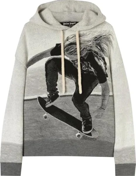Свитер Palm Angels Skater Hooded Sweater 'Grey', серый
