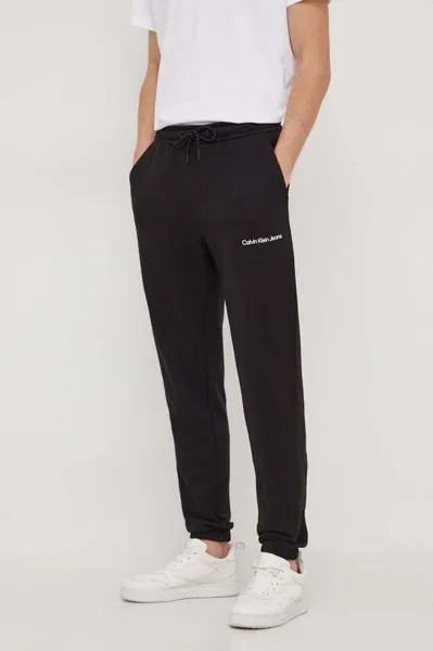 Спортивные брюки из хлопка Calvin Klein Jeans, черный