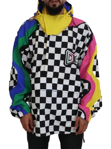 Куртка DOLCE - GABBANA Разноцветный с рисунком DG с капюшоном IT60/US50/2XL Рекомендуемая розничная цена 1430 долларов США