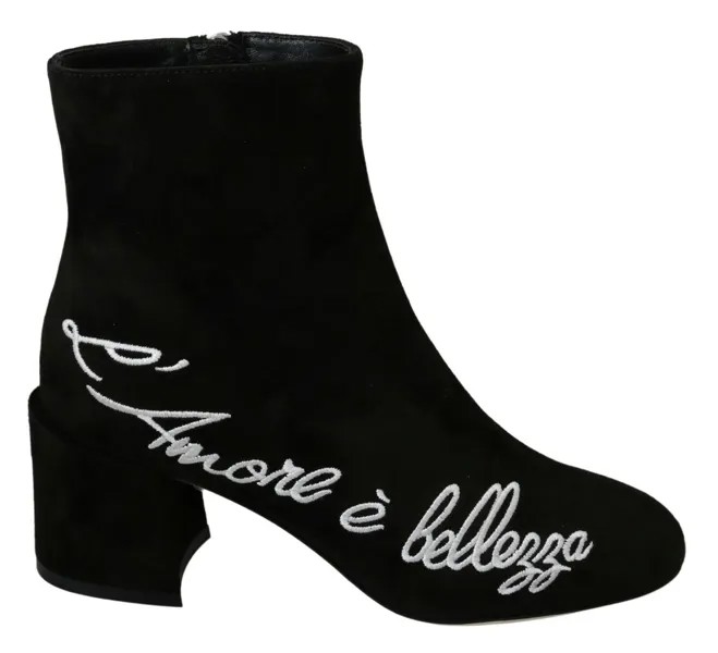 DOLCE - GABBANA Обувь Черные замшевые ботинки LAmore EBellezza EU35 / US4,5 $1200