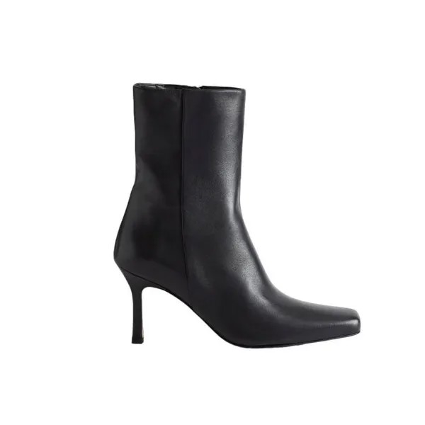 Ботильоны H&M & Other Stories Leather With Narrow Heel, черный