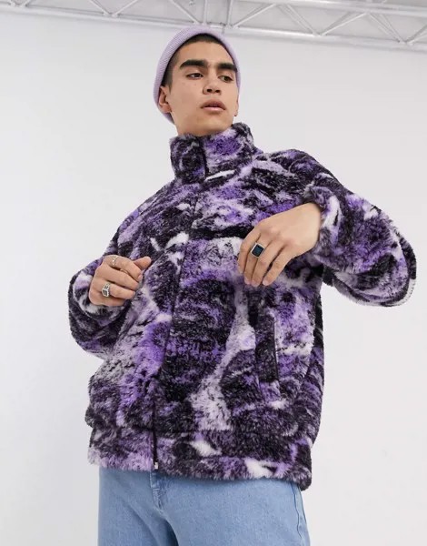 Фиолетовая куртка из искусственного меха Jaded-Фиолетовый