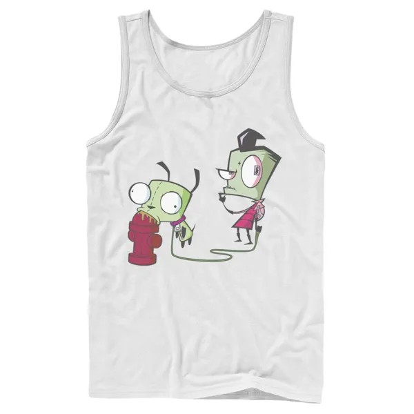 Мужская майка Nickelodeon Invader Zim Walking Gir Fire Hydrant с портретом и графикой