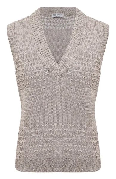 Льняной жилет Brunello Cucinelli
