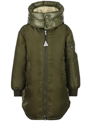 Удлиненная куртка цвета хаки Moncler