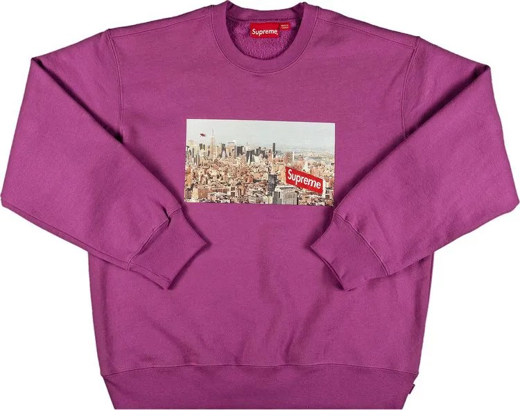 Толстовка Supreme Aerial Crewneck 'Bright Purple', фиолетовый