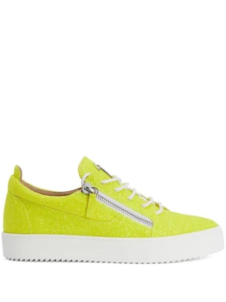 Giuseppe Zanotti кеды Frankie с блестками, желтый