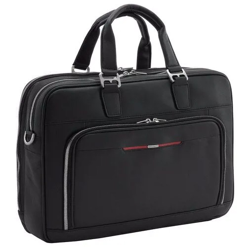 Мужская кожаная бизнес-сумка Tony Perotti 681344/1 черный
