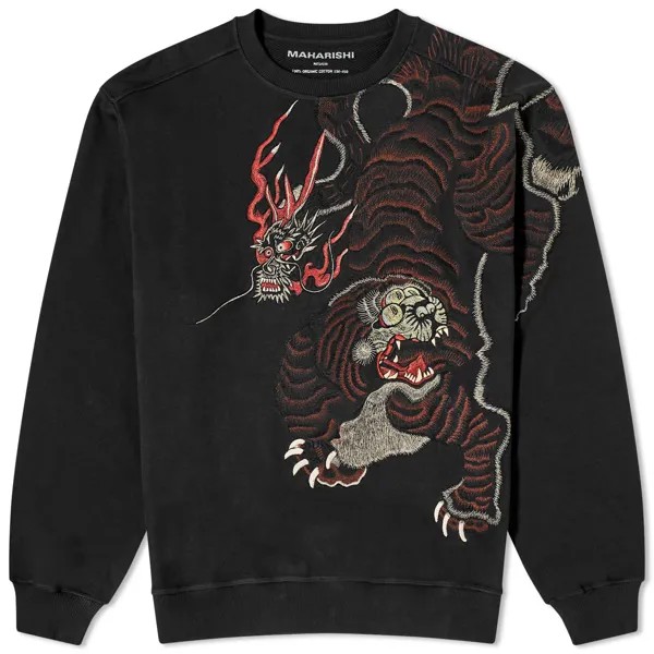 Свитшот Maharishi Nekomata Embroided, черный