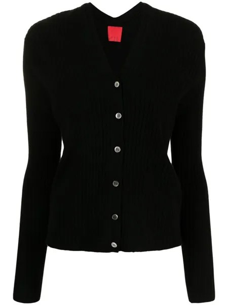 Cashmere In Love укороченный кардиган Inez в рубчик, черный