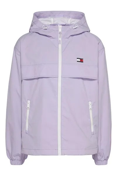 Куртка с капюшоном и небольшим логотипом Tommy Jeans, фиолетовый
