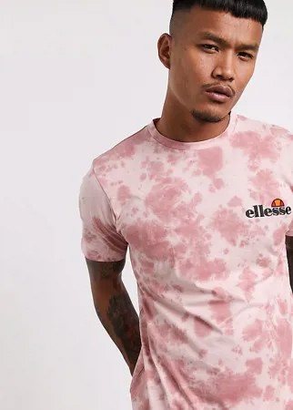 Розовая футболка с принтом тай-дай ellesse эксклюзивно для ASOS-Розовый