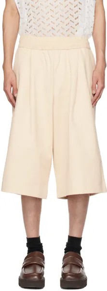 Бежевые шорты на резинке Dries Van Noten