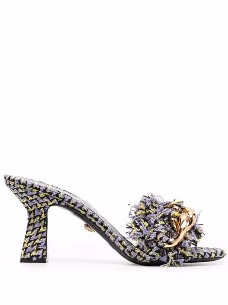 Versace твидовые мюли Medusa Chain