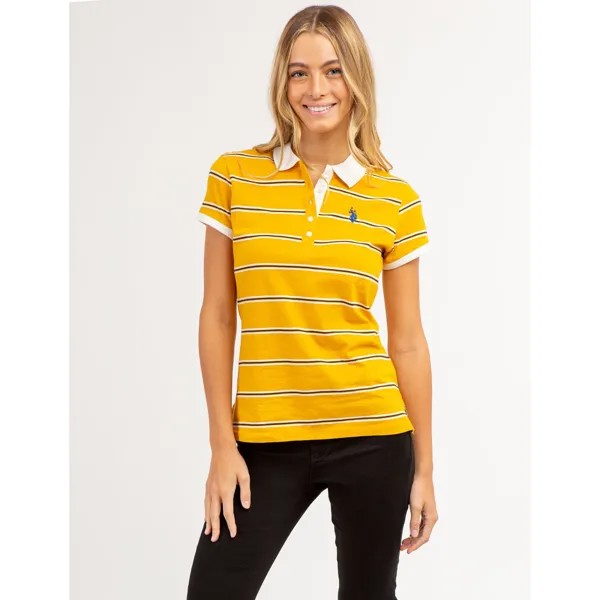 Футболка-поло U.S. Polo Assn. Horizontal Multi Striped, желтый