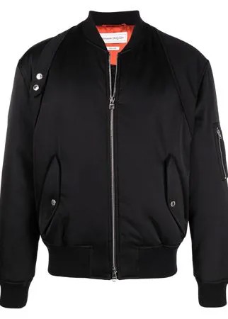 Alexander McQueen дутый бомбер на молнии